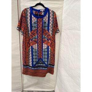 Gibson Latimer All over Geometric Print Design Polyester Dress XL‎